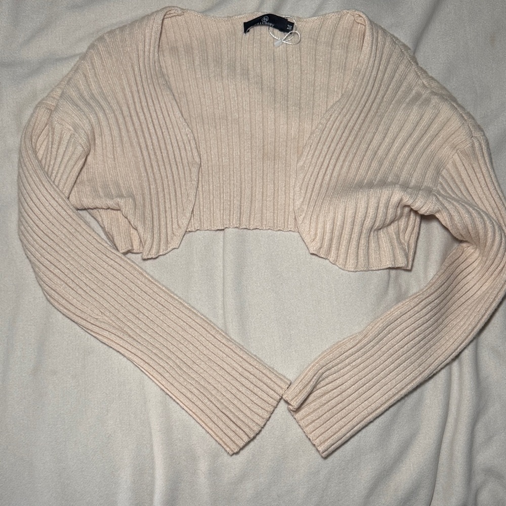 Ribbed Knit Cropped Cardigan